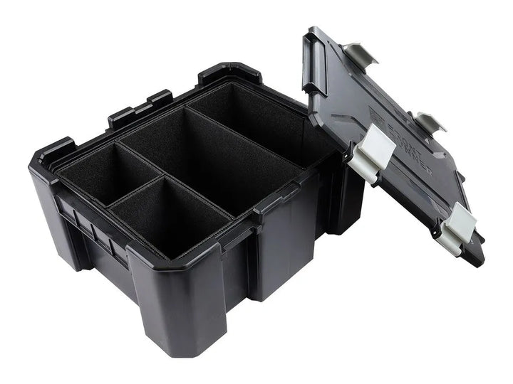 Overhead view of Front Runner foam dividers partitioning outdoor equipment in a Wolf Pack Pro storage box