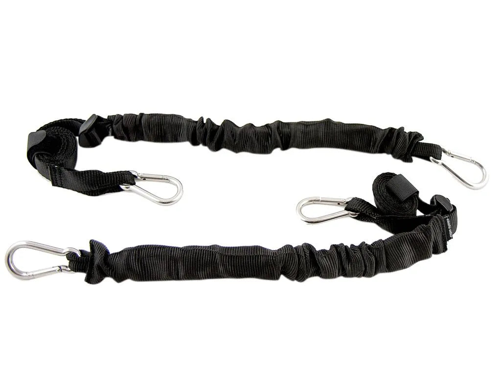 Two Front Runner Stratchits neatly coiled, showcasing compact storage and the cinching Velcro hook and loop strap